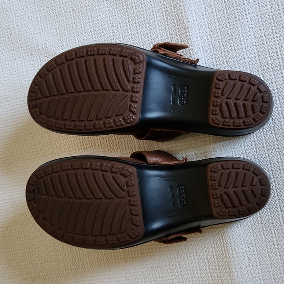 Crocs Mules platform leather Size 9 - Picture 9 of 12